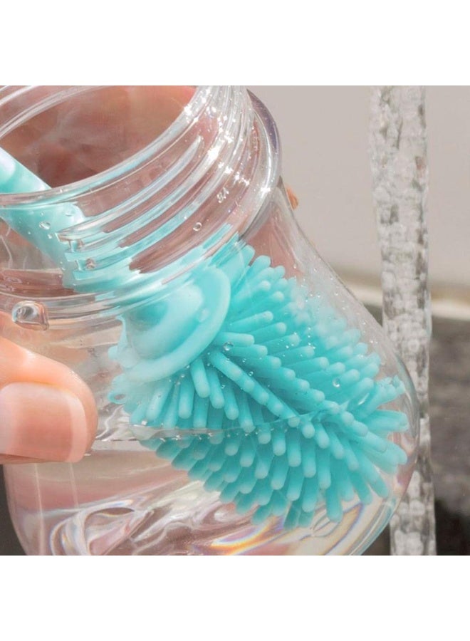 شيكو Chicco Baby Feeding Bottle Cleaning Brush with Easy Grip Handle, Soft Nylon Bristles for 360 Degree Cleaning - Image 4